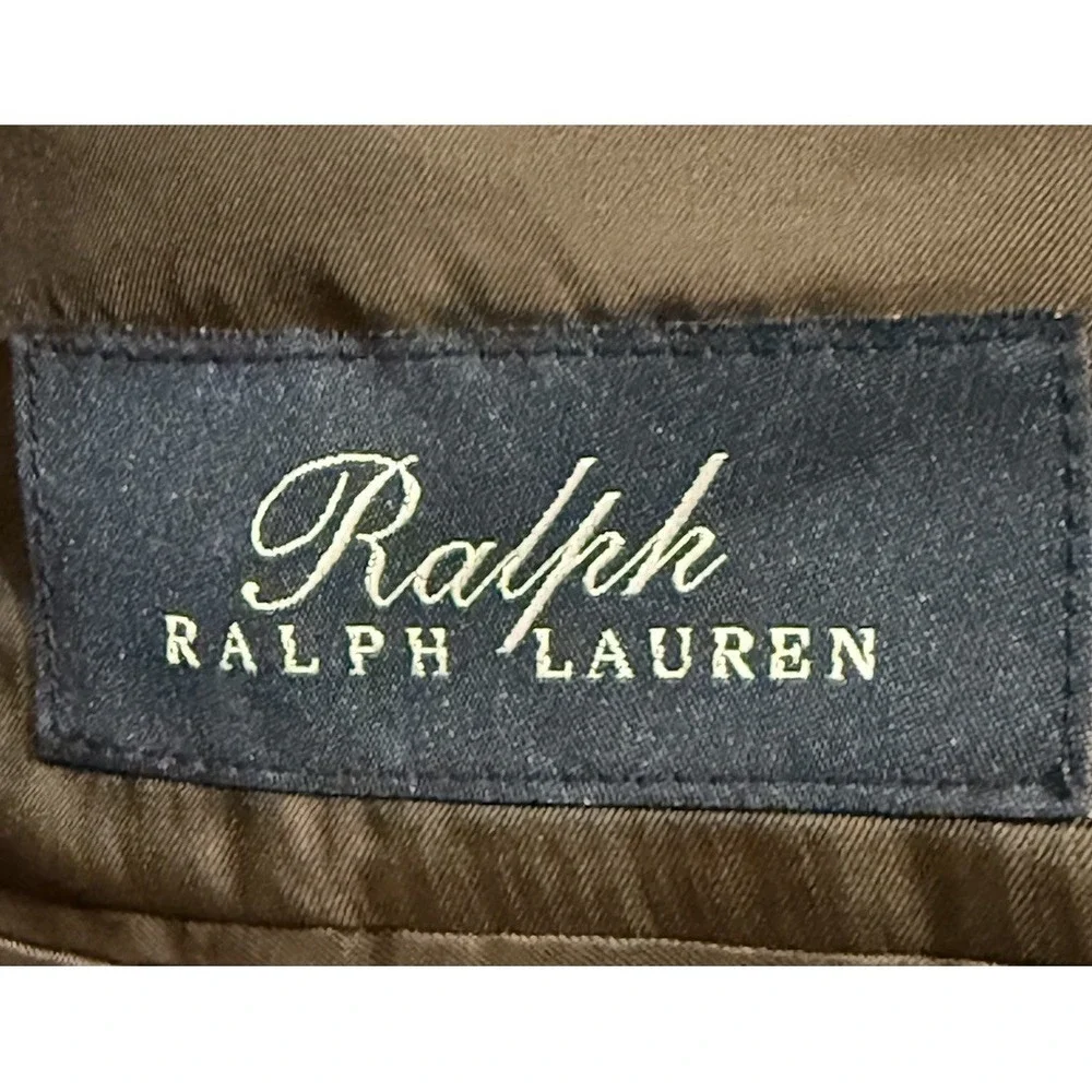 Ralph Ralph Lauren Men's Sport Coat Jacket 48R Brown Blue Check Wool EUC‎